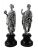 Antique Silvered Bronzes Of Iris And Apollo, French 19th Century