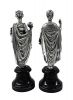 Antique Silvered Bronzes Of Iris And Apollo, French 19th Century