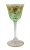 Antique St. Louis Crystal Coloured Wine Glasses, circa 1920