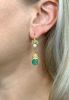 Antique Emerald Pearl and Diamond Earrings