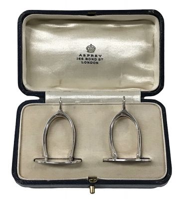 Sterling Silver Wishbone Form Place Card Holders