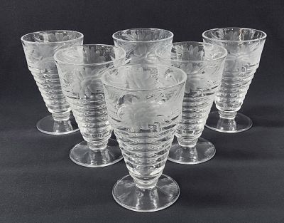Art Deco Footed Tumblers, circa 1940s