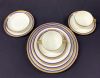 Art Deco Limoges Porcelain Dinnerware Set For 8 With Extras And Serving Pieces, circa 1920-1930