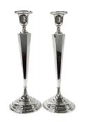Art Deco Sterling Silver Candlesticks, American, circa 1920-30