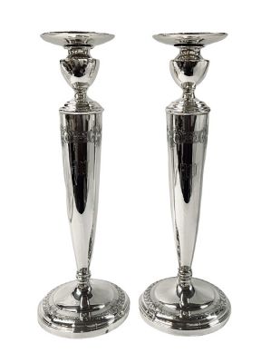 Art Deco Sterling Silver Candlesticks, American, circa 1925