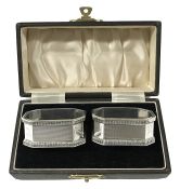 Art Deco Sterling Silver Napkin Rings, circa 1939