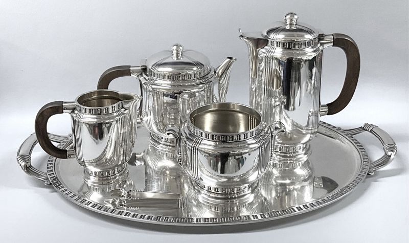 Art Deco Tea And Coffee Set And Matching Tray, France, circa 1930