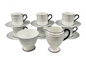 Art Deco Wedgwood Coffee Set, Pattern # 5178, circa 1940