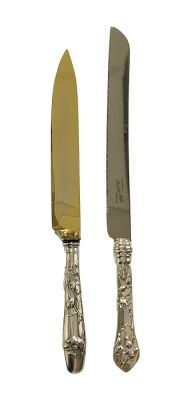 Art Nouveau Silver Handled Brides/Cake Knives
