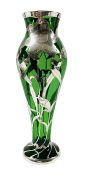 Art Nouveau Silver Overlay Vase, American Origin circa 1900-10