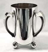 Arts & Crafts 800 Fine Silver Champagne Cooler, Made In Germany circa 1900