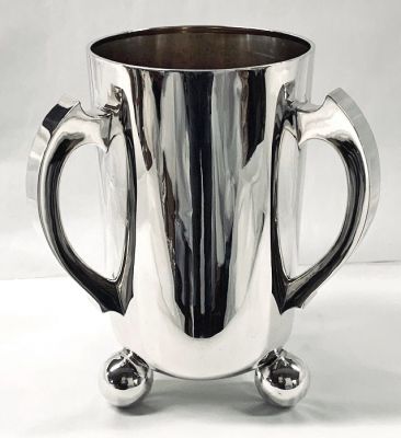 Arts & Crafts 800 Fine Silver Champagne Cooler, Made In Germany circa 1900