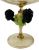 Barovier Glass Pedestal Bowl With Matching Candlesticks, Murano, Italy, circa 1930s
