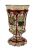 Biedermeier Faceted And Stained Hexagonal Pedestal Goblet, circa 1860