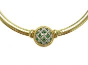 Birks Emerald and Diamond Necklace
