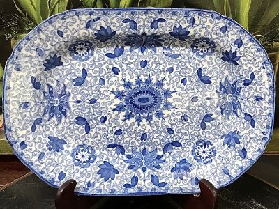 Blue And White Earthenware Platter, English, circa 1830
