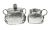 Chinese Export Silver Cream And Covered Sugar, 900 Fine Silver