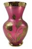 Cranberry Satin Glass Vase