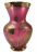 Cranberry Satin Glass Vase