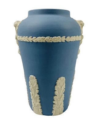 Ecanada Art Pottery Vase In Blue And White, circa 1930-40s