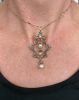 Edwardian Cultured Pearl and Diamond Pendant