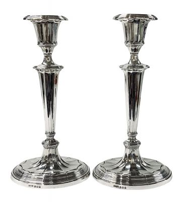Edwardian Era Sterling Silver Candlesticks, Asprey & Co. Ltd. Circa, 1911 