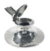 Edwardian Era Sterling Silver Capstan Inkwell And Stamp Box, circa 1910