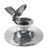 Edwardian Era Sterling Silver Capstan Inkwell And Stamp Box, circa 1910