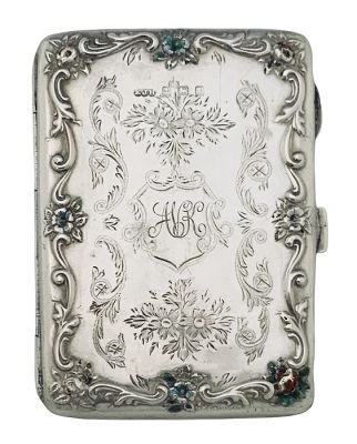 Edwardian Sterling Silver Bank/Business Card / Cigarette Case, Birmingham 1910