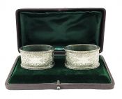 Edwardian Sterling Silver Napkin Rings, circa 1901