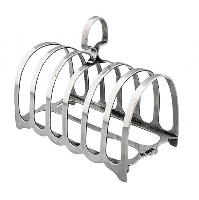 Edwardian Era Sterling Silver Toast Rack, Hallmarked Sheffield 1913