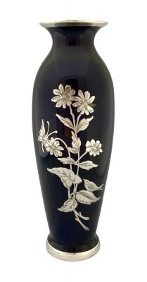 Elegant Silver Overlay Vase, circa 1910