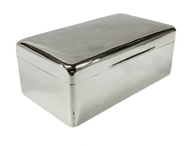 English Sterling Silver Box With Cedar Lined Interior, circa 1901