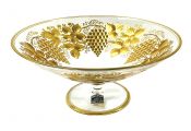 Etched And Gilded Glass Tazza