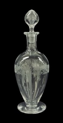 Etched Crystal Decanter, Made By Baccarat, France