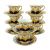 Magnificent Meissen Coffee Service In “Royal Blue Gold Bronze Strewn Flowers” Pattern, Germany, 20th Century