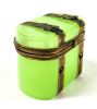 French Opaline Glass Jewel Casket In Miniature