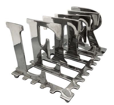 Fun “Letter” Rack, In Sturdy Nickel-Silver