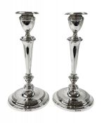Georgian Inspired Sterling Silver Candlesticks, circa 1924