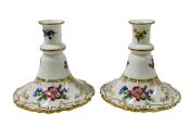 Hammersley Bone China Candlesticks, Made In England, circa 1950s