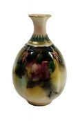 Hand Painted And Gilded Miniature Cabinet Vase By Hadley/Royal Worcester, circa 1905