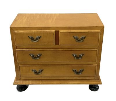 Colonial Inspired Miniature Chest Of Drawers In Maple