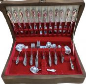 International Silver Company Sterling Flatware Set For 12, “Rhapsody” Pattern