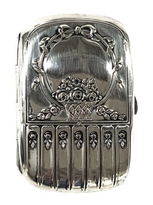 Jugendstil 800 Fine Silver Case, Germany, circa 1910