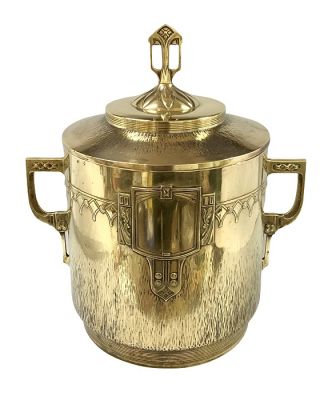 Jugendstil Brass Coal Scuttle, circa 1900-10