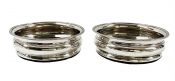 Late Georgian Era Sheffield Silver Plate Wine Bottle Coasters, circa 1820-40