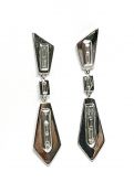 Modern Diamond Drop Earrings