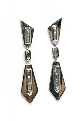 Modern Diamond Drop Earrings