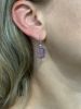 Modern Amethyst, Pink Sapphire and Diamond Drop Earrings