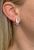 Modern Pink Sapphire and Diamond Huggie Earrings